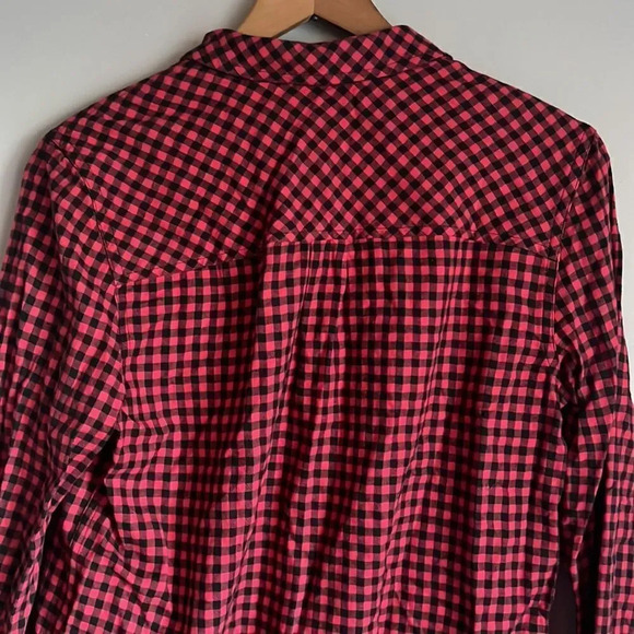 NEW J. Crew Classic button down red and black gingham - Picture 8 of 10